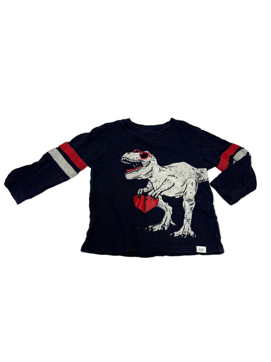 Gap Dino Graphic Long Sleeve Tee Navy, 12 to 18M