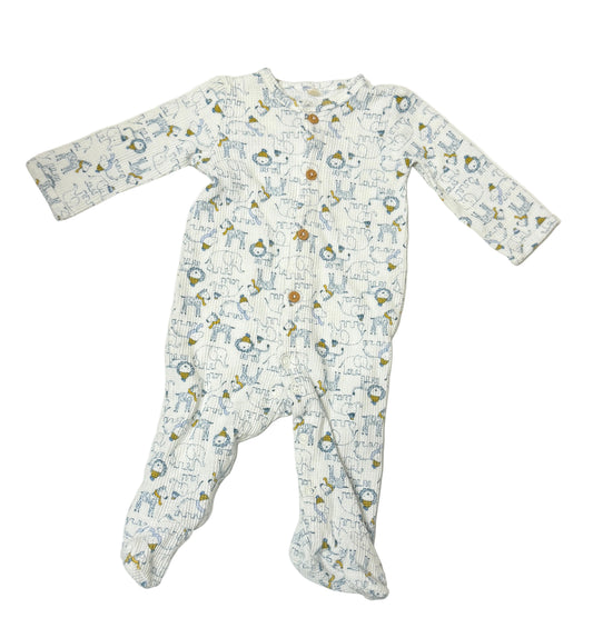 Unbranded Animal Print Footed Sleeper, 0–3 Months