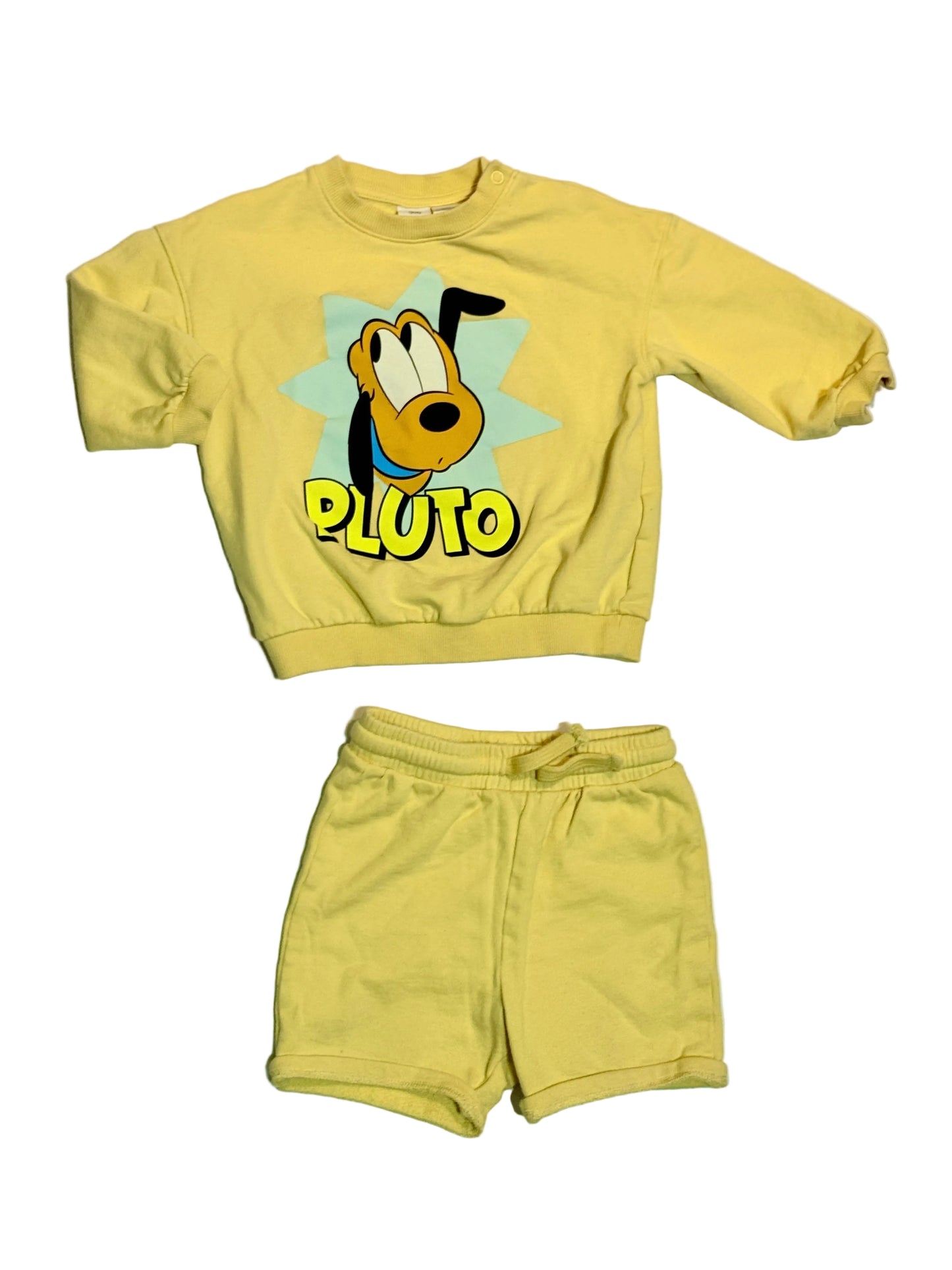 Disney Pluto Sweatshirt & Shorts Set (12–18M)