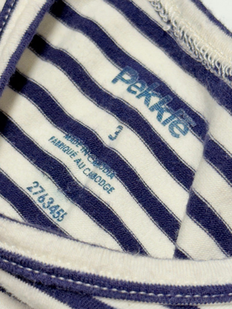 Pekkle 3T Heart Striped Shirt