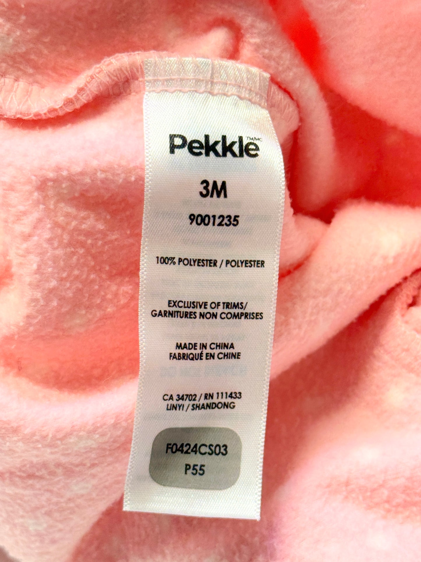 Pekkle Pink Fox Fleece Footed Sleeper Pajamas 3M
