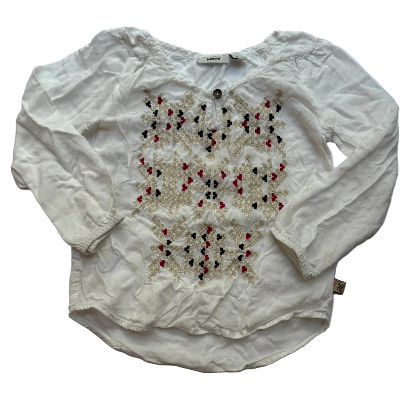 Mexx White Embroidered Blouse Size 2T