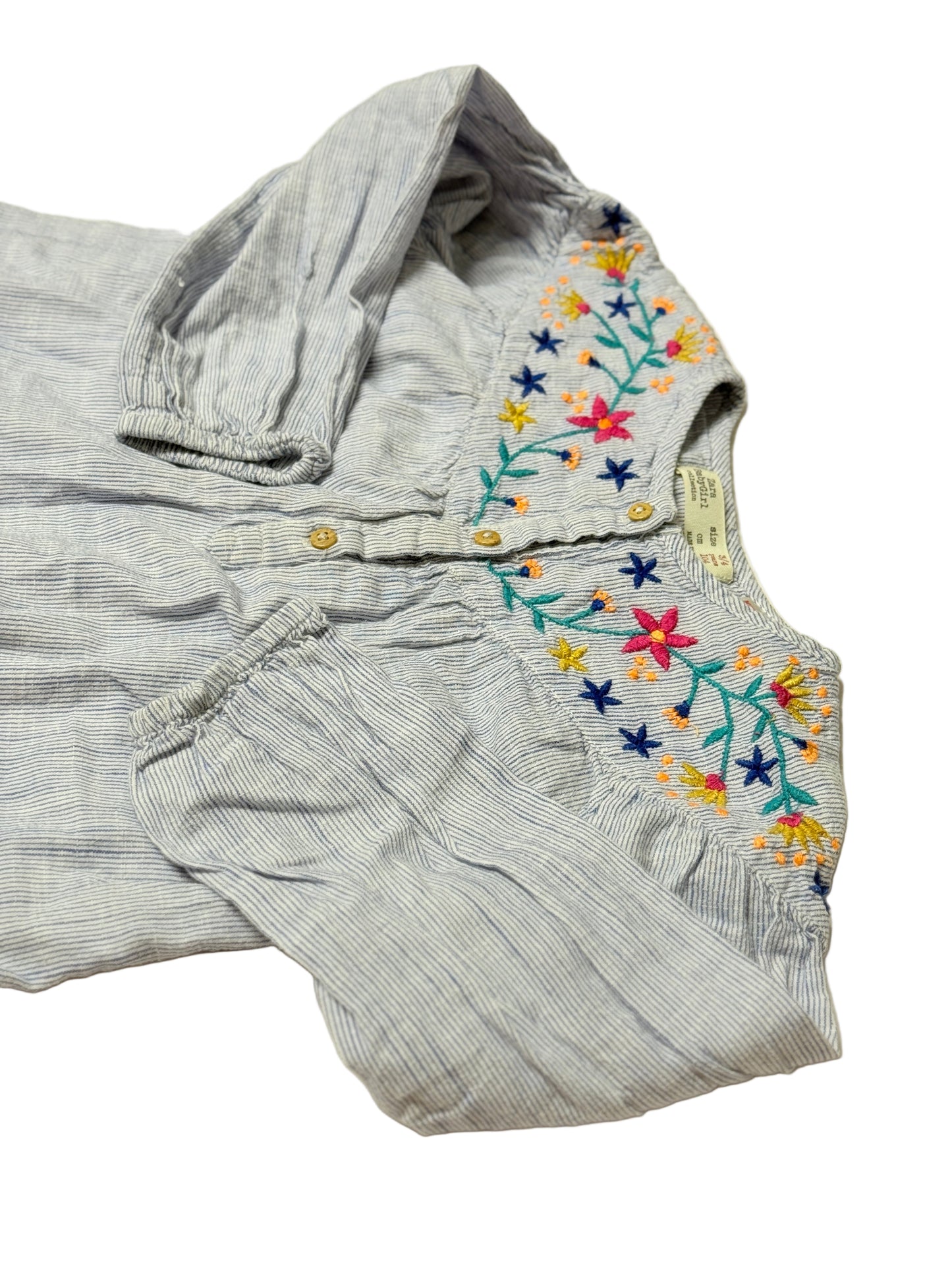 Zara Embroidered Shirt 3/4t