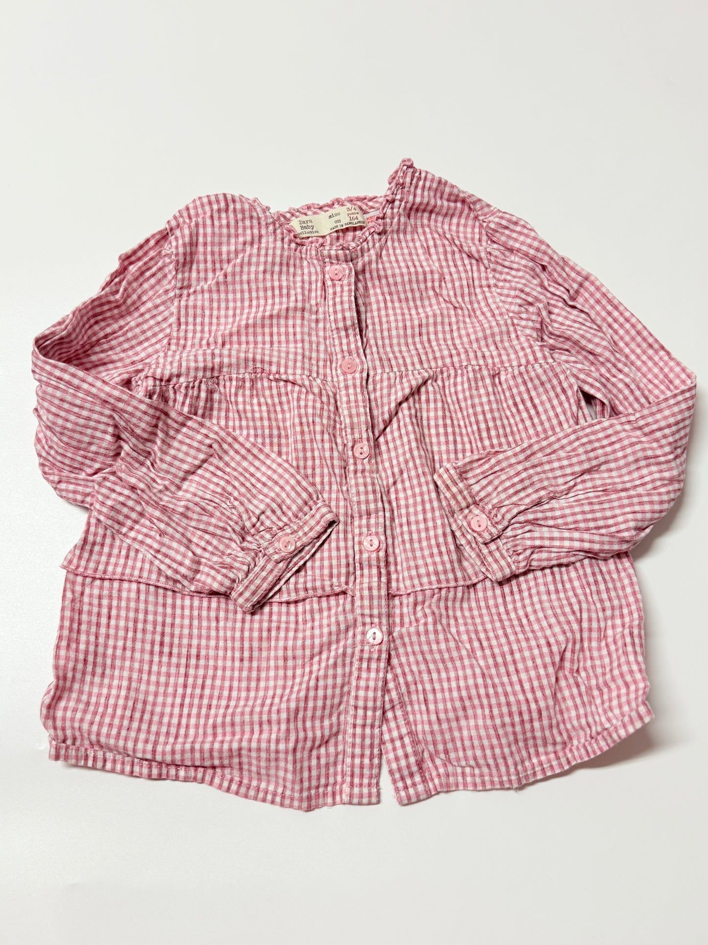Zara Button up Shirt 3-4y