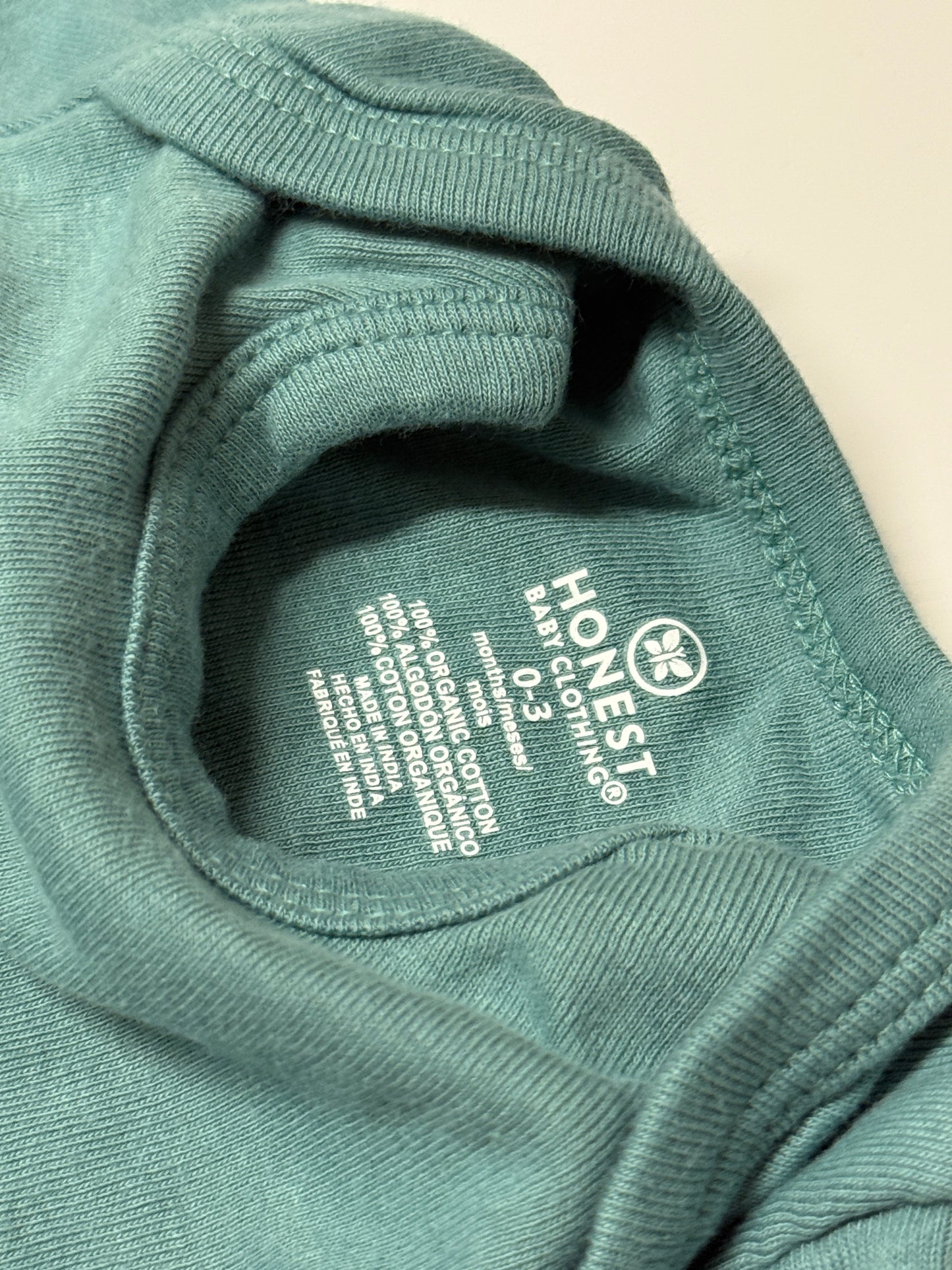 Honest Cotton Long Sleeve 0-3m 9x onesies 1x Pants