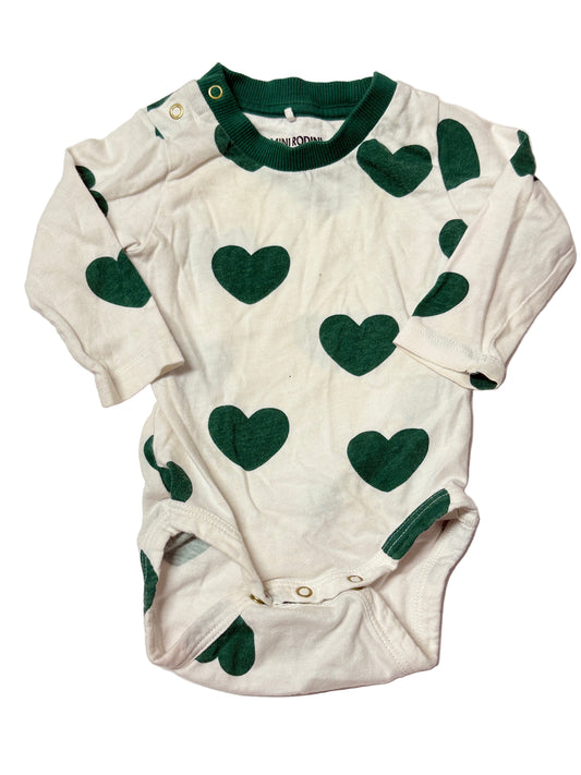 1-4m Mini Rodini Heart Onesie