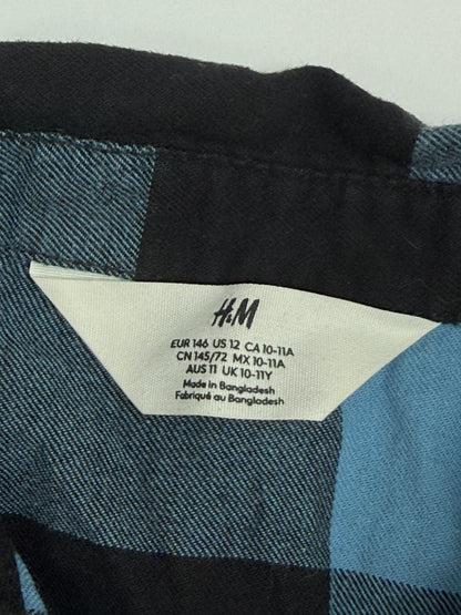 H&M ORGNL Blue Black Plaid Flannel Shirt