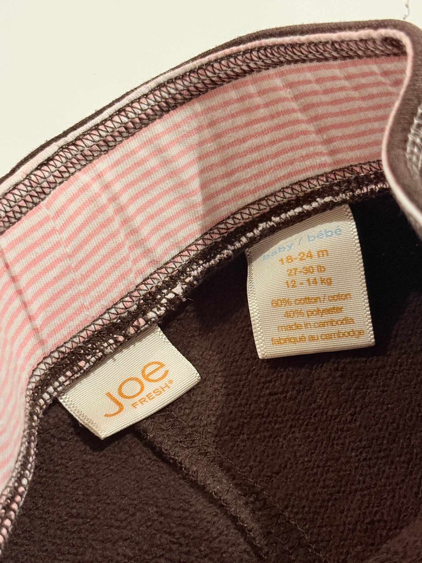 Joe Fresh Brown Sweat Pants 18-24m