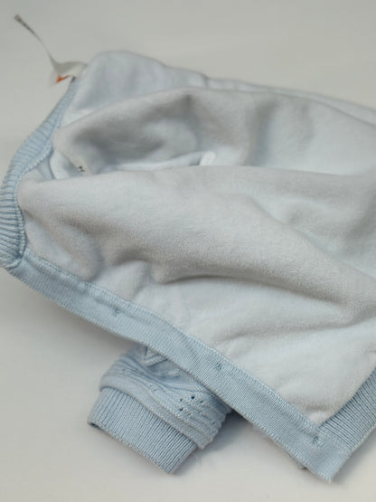 Bebita Blue Knit Cardigan 3-6M