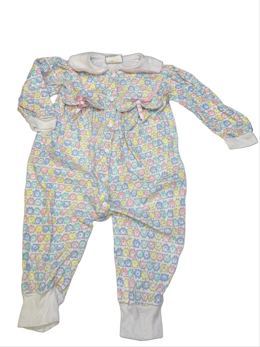 Vintage Baby Bell Pastel Sheep Romper 12-18m