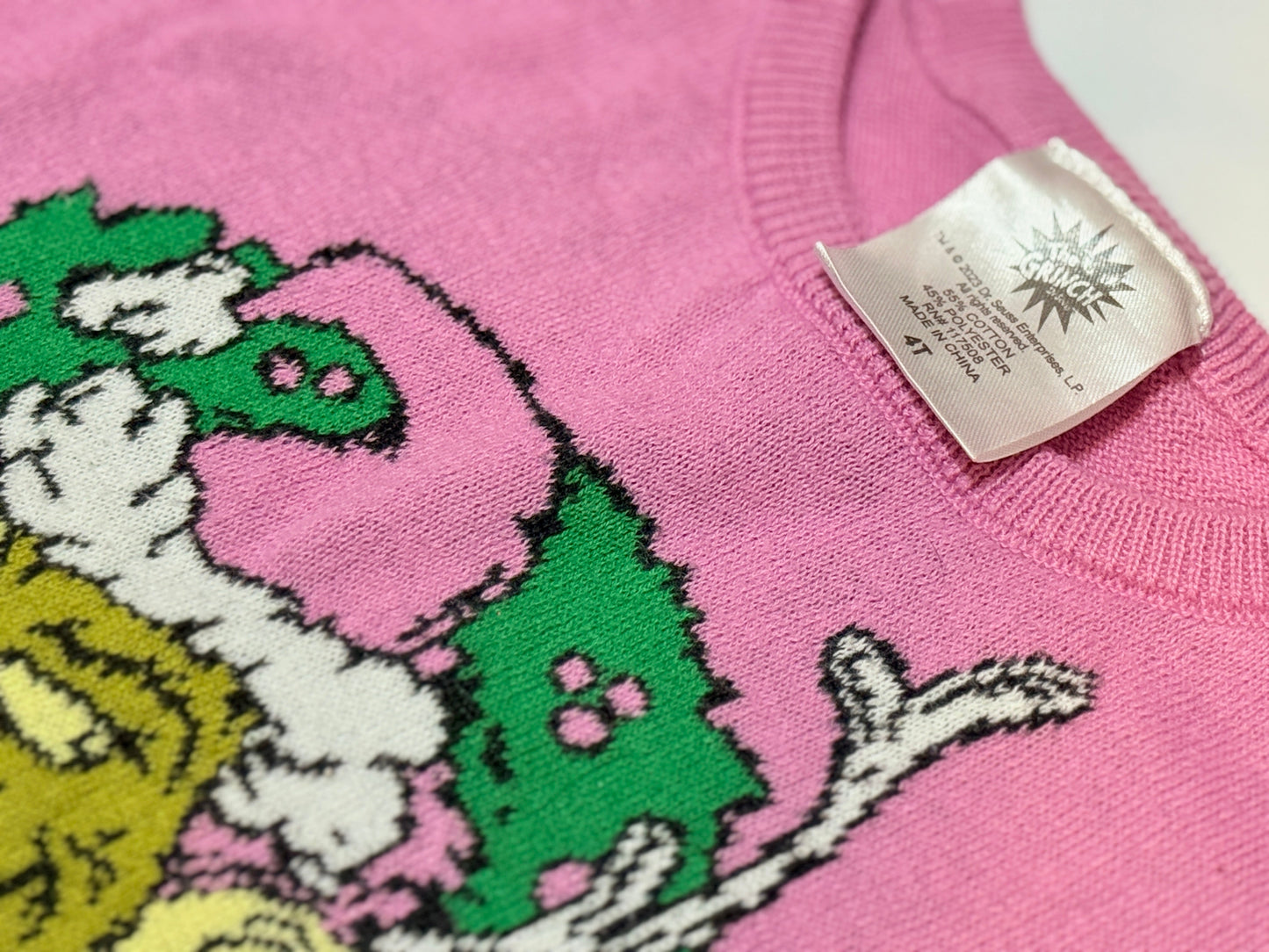 Grinch Cindy Lou Sweater 4T