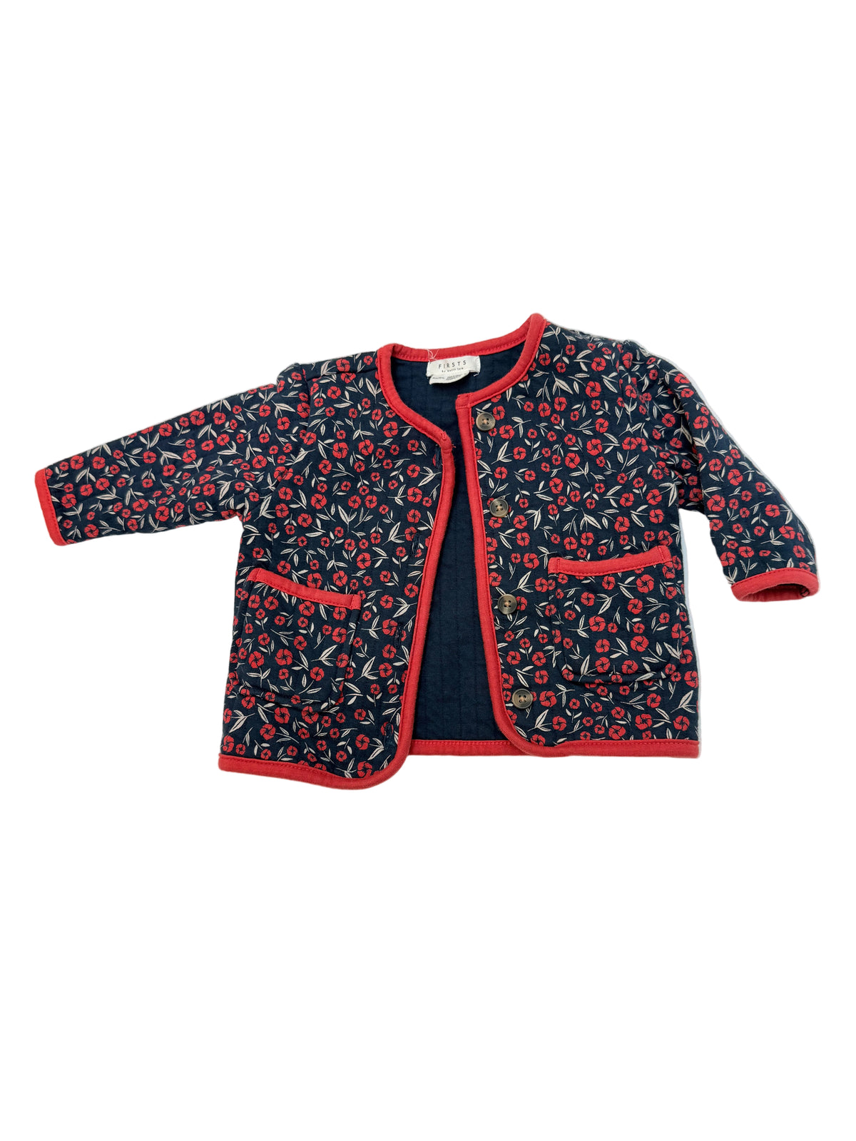 Firsts by Petit Lem Floral Cardigan 3M