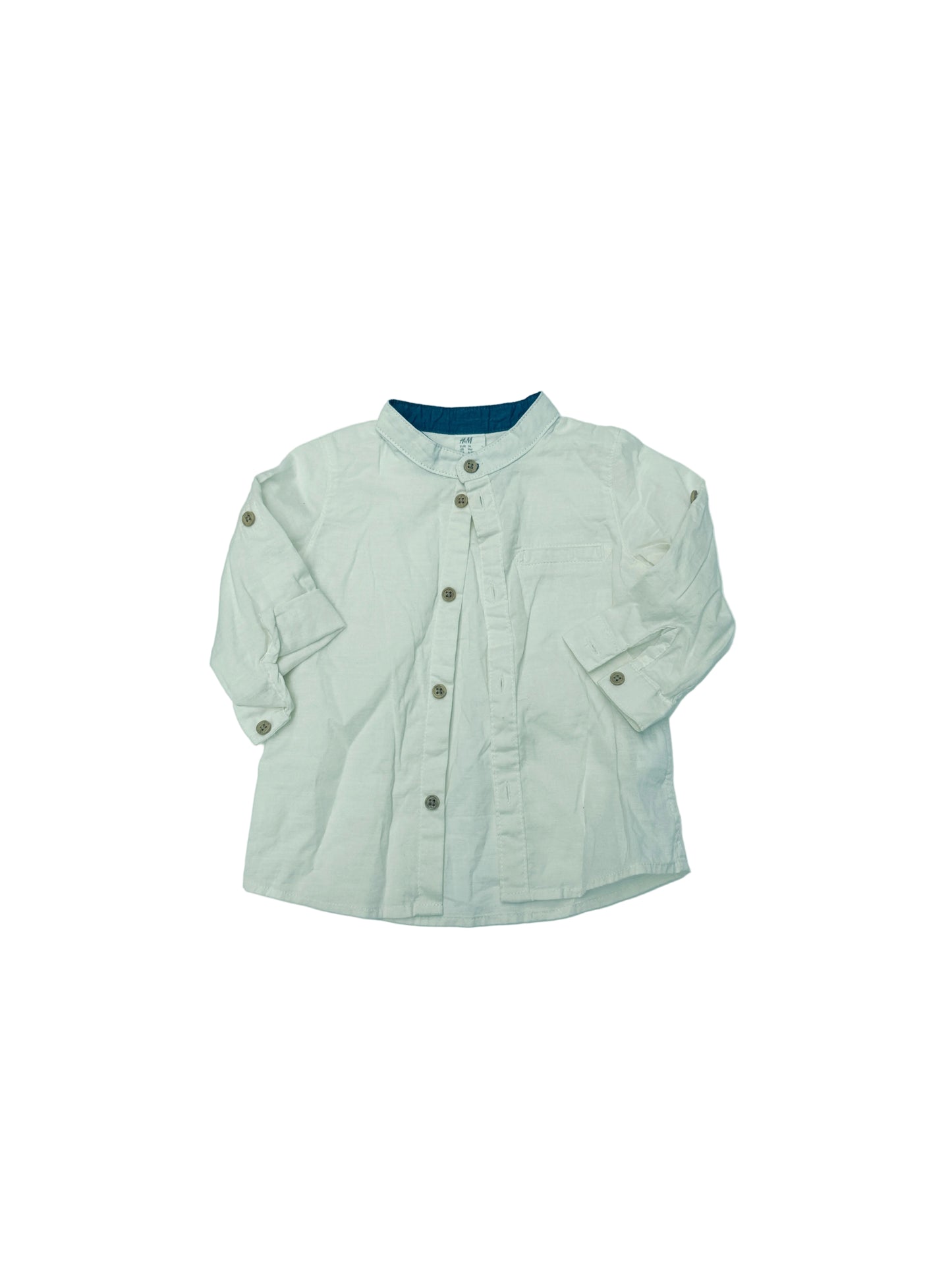 H&M Cream Button-Up Shirt 6-9M