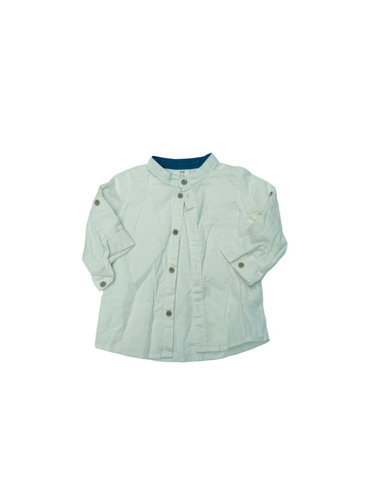 H&M Cream Button-Up Shirt 6-9M