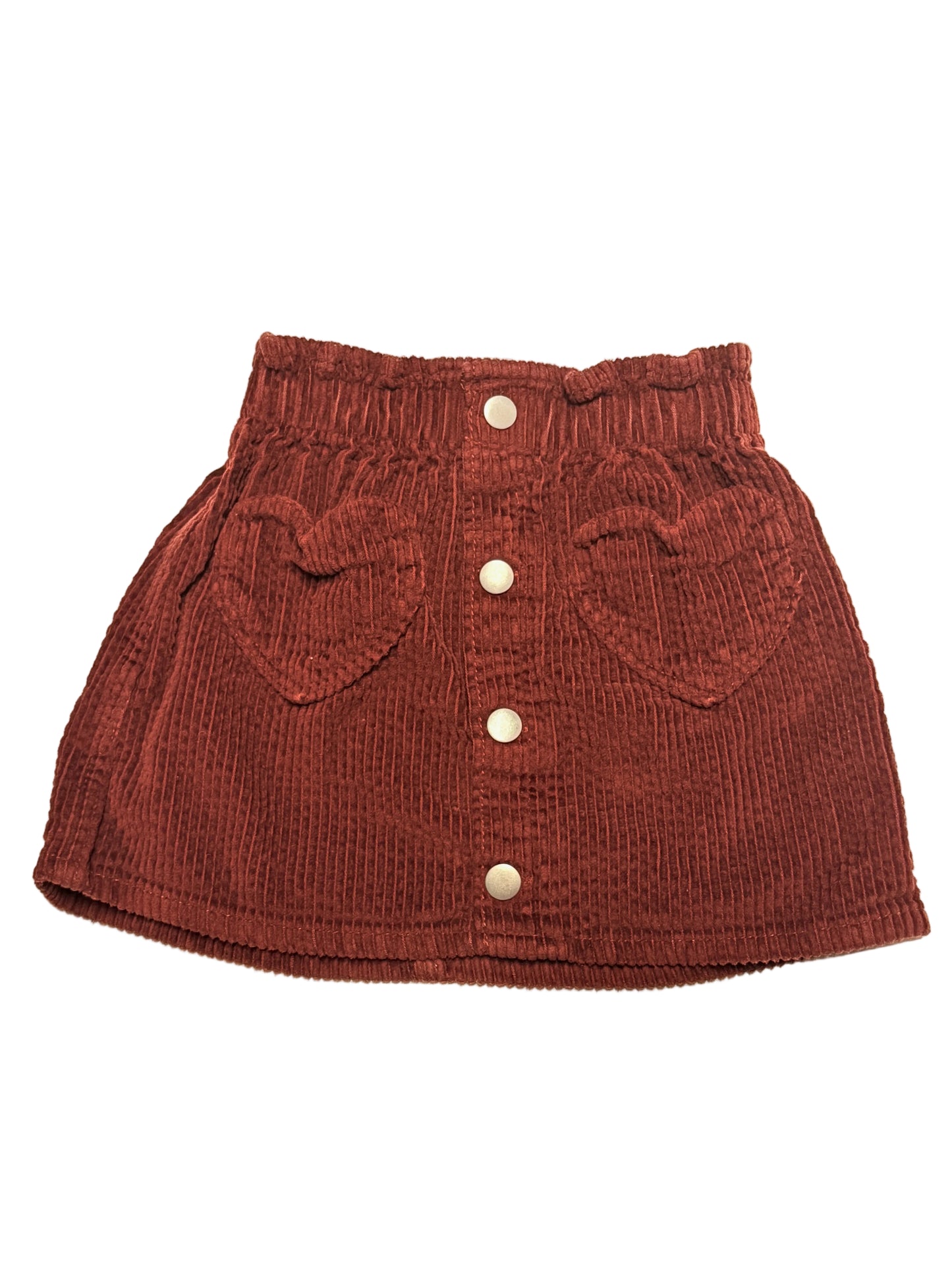 Old Navy Rust Corduroy Button Front Skirt 3T