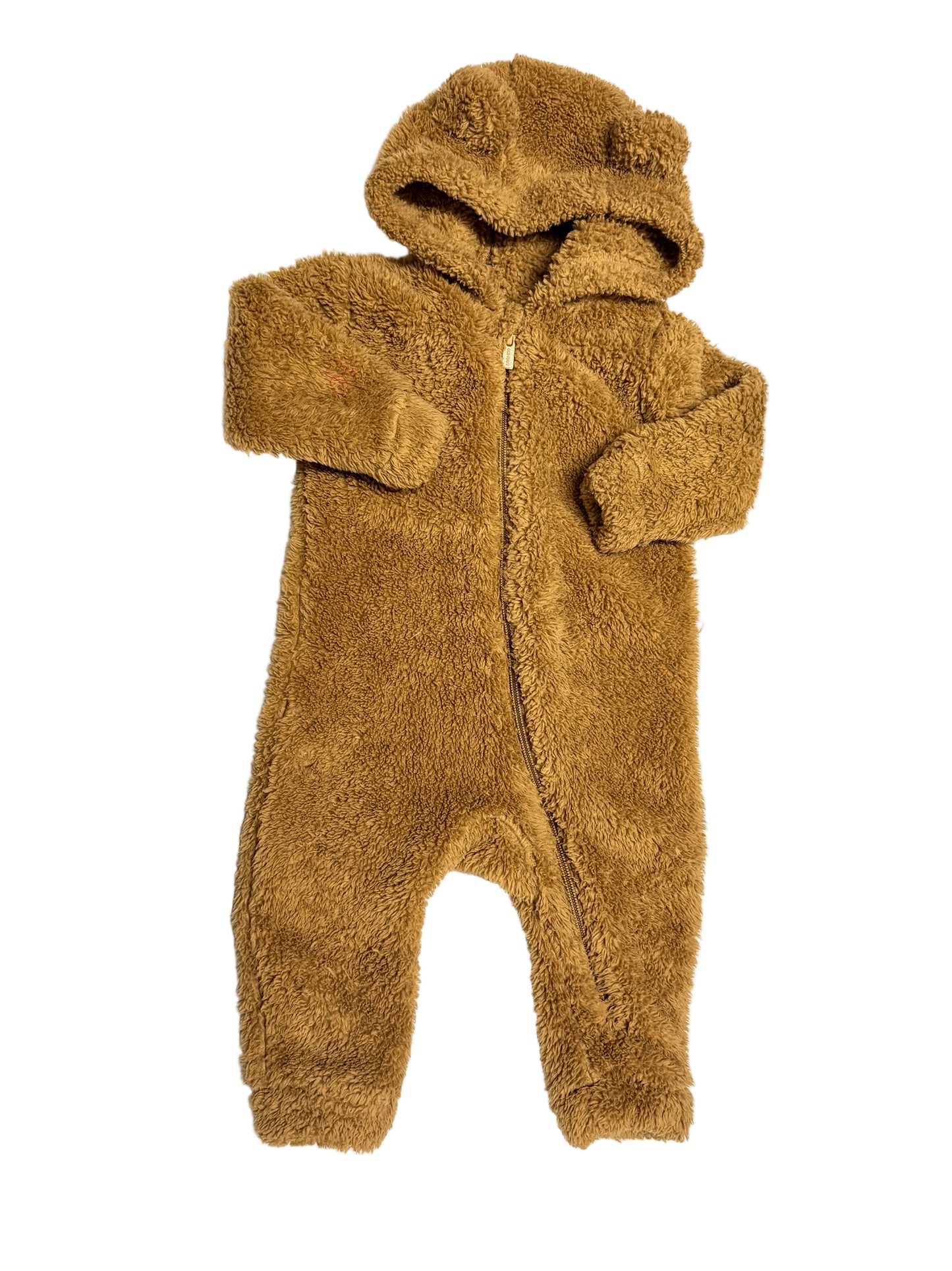 Old Navy Teddy Bear Fleece Bunting Brown 12–18M