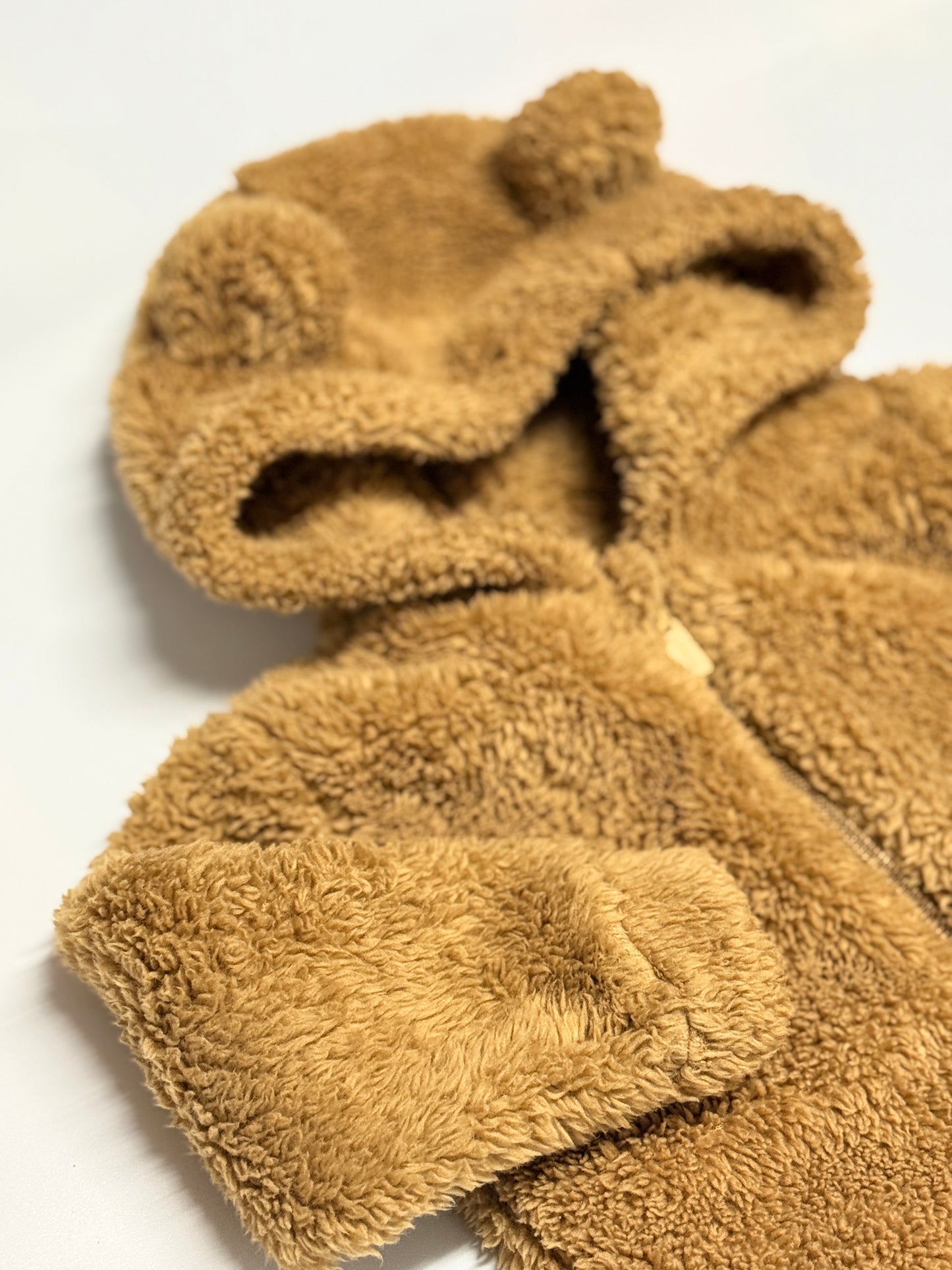Old Navy Teddy Bear Fleece Bunting Brown 12–18M