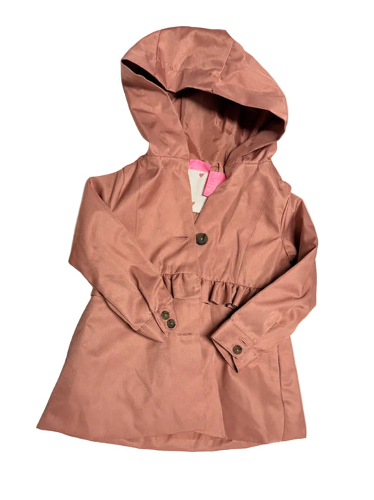 Ismac by Viratti Hooded Ruffle Coat Blush Pink 2t