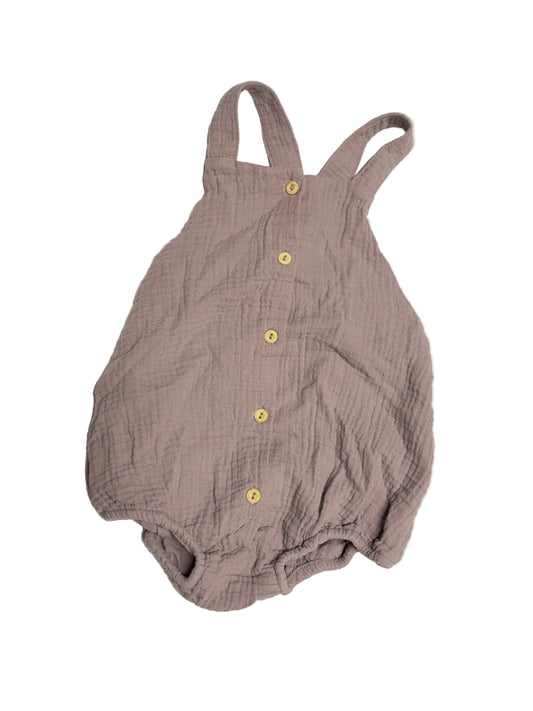 Muslin Bubble Romper Mauve 6–12M
