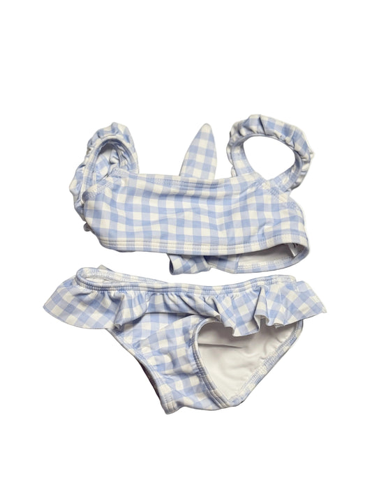 Minnow Blue Gingham Bikini Two Piece Toddler Size 1