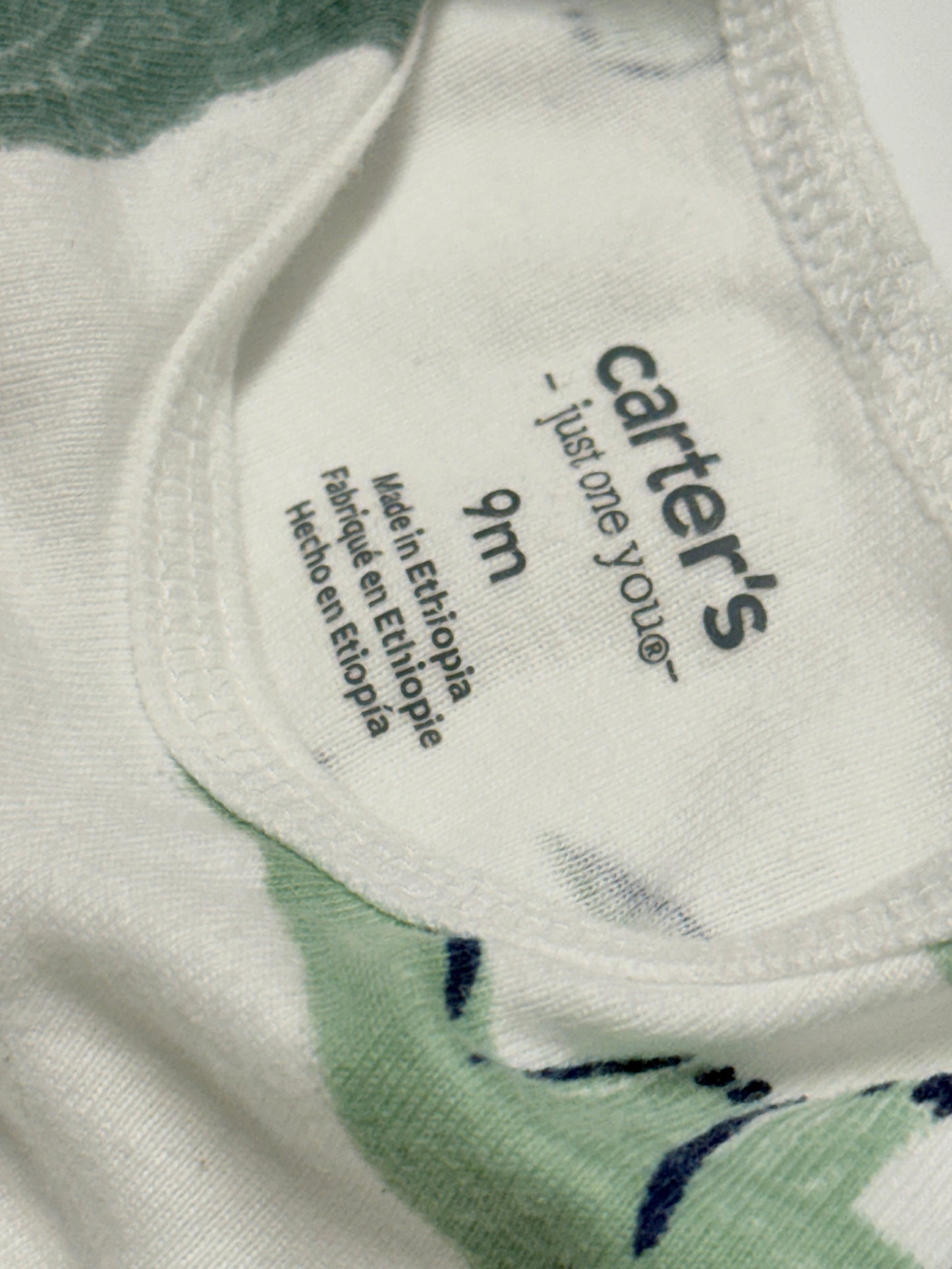 Carter’s Dinosaur Short Sleeve Bodysuit 9M