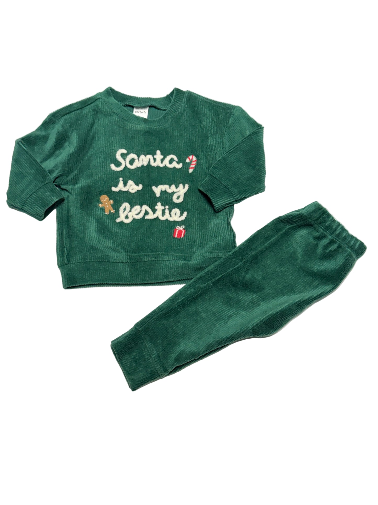 Ensemble en velours côtelé « Santa Is My Bestie » de Carter’s 6 mois