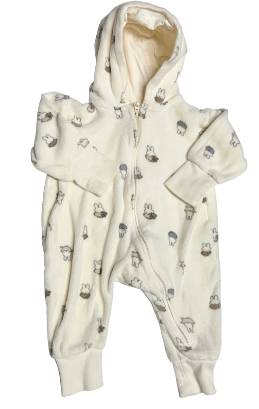 H&M x Miffy Organic Cotton Fleece Hoodie Romper | 6–9M