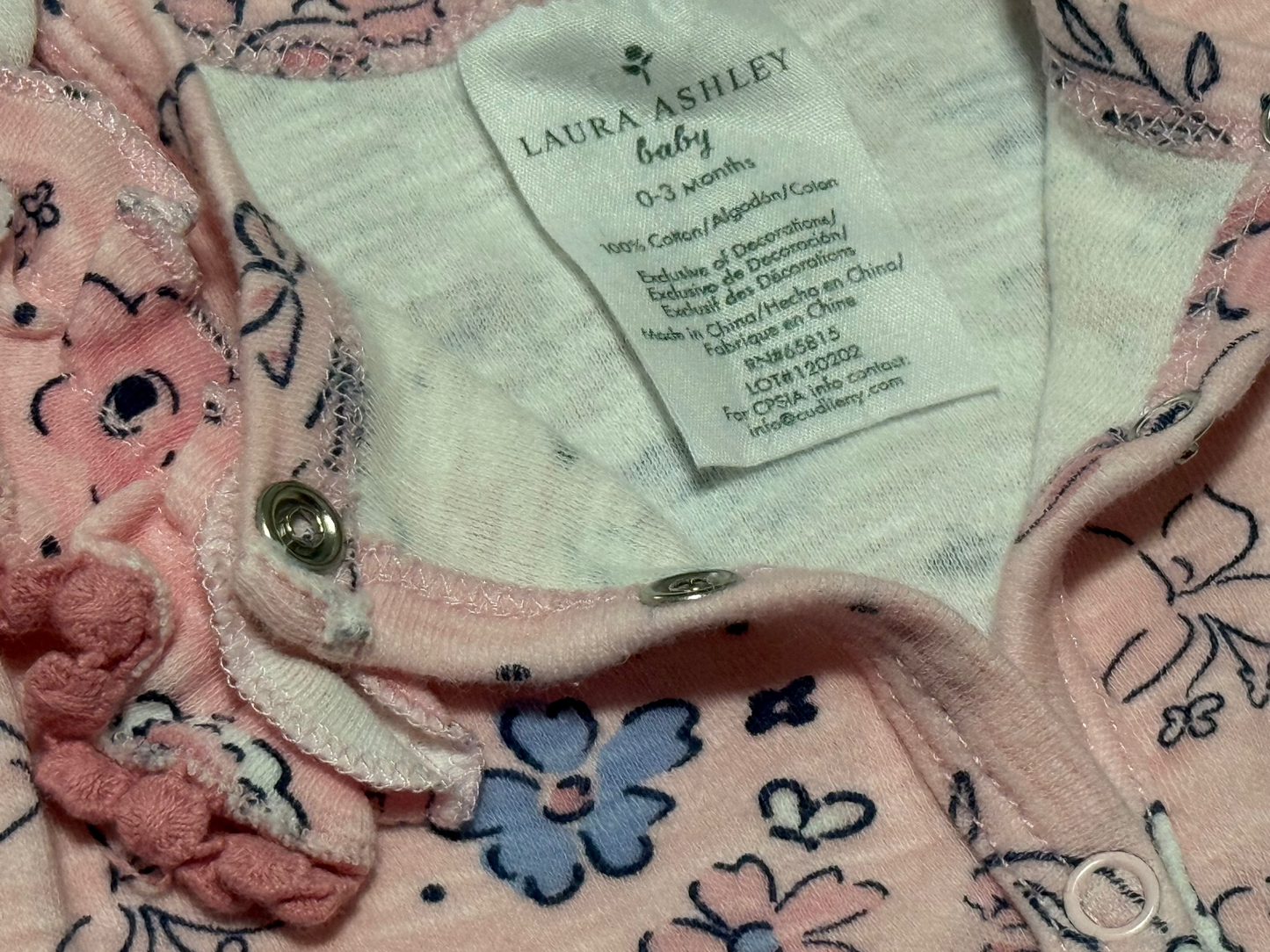Lauren Ashley Cotton sleeper 0-3m