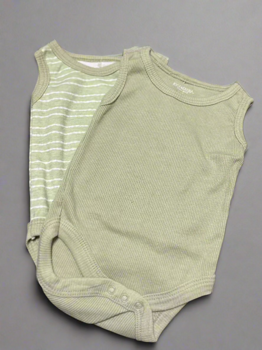 KYLE & DEENA KNIT 2PC TANK ONESIES 0-3M