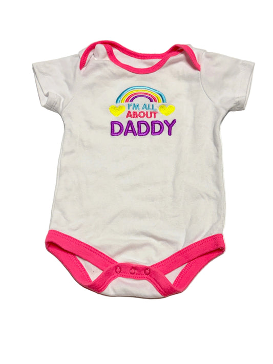 George Baby “I’m All About Daddy” Rainbow Bodysuit 6–12M