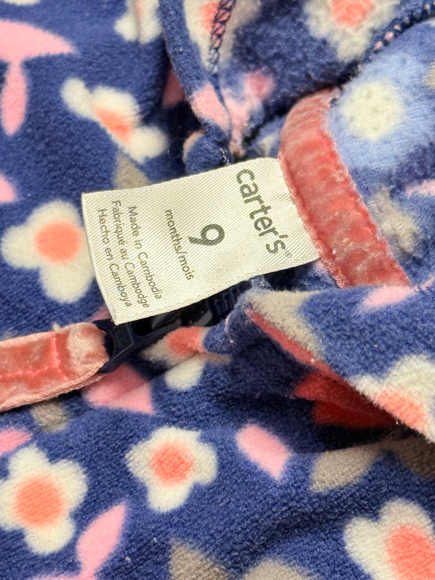 Carter’s Floral Fleece Peplum Jacket Size 9M