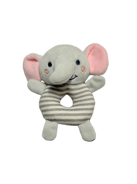 Plush Elephant Baby Rattle