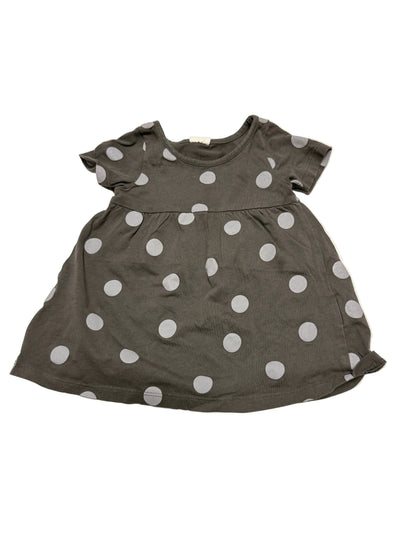 H&M Grey Polka Dot Short Sleeve Baby Dress