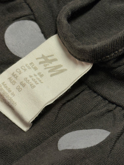 H&M Grey Polka Dot Short Sleeve Baby Dress