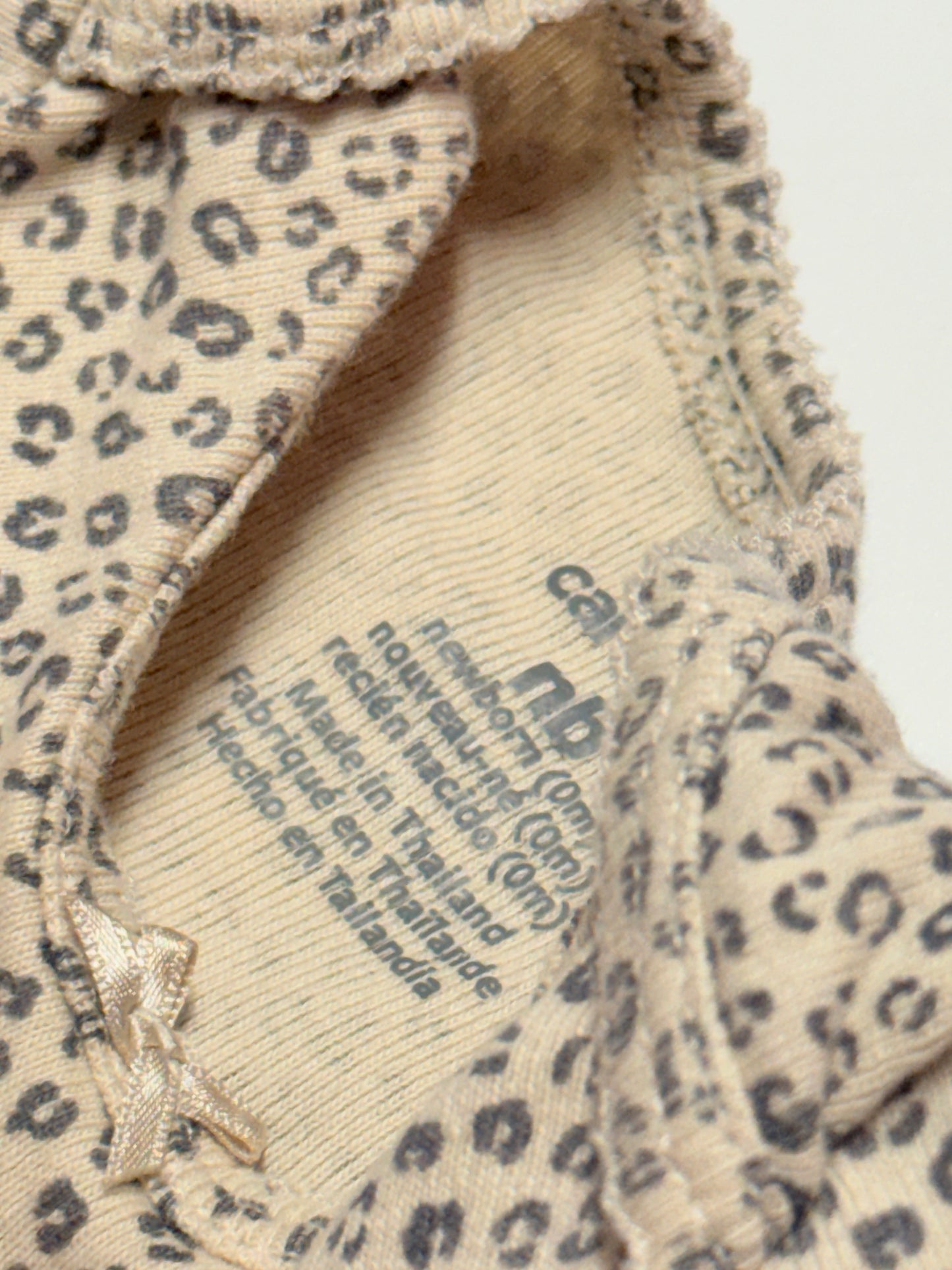 Carter’s Newborn Leopard Print Long Sleeve Sleep Gown | NB