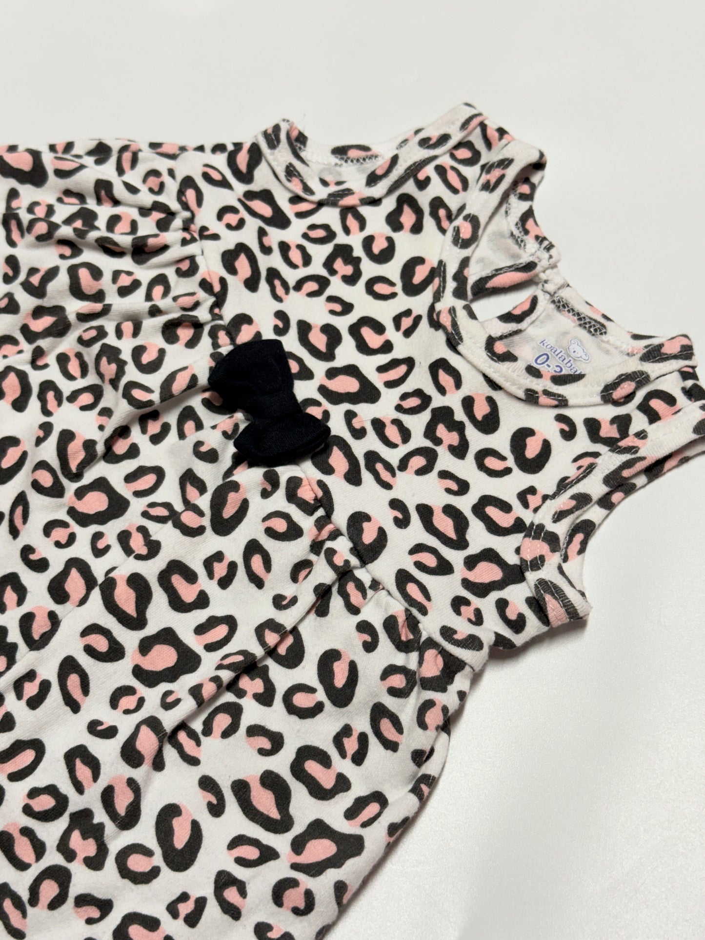 Koala Baby Leopard Print Dress Bodysuit Size 0–3M