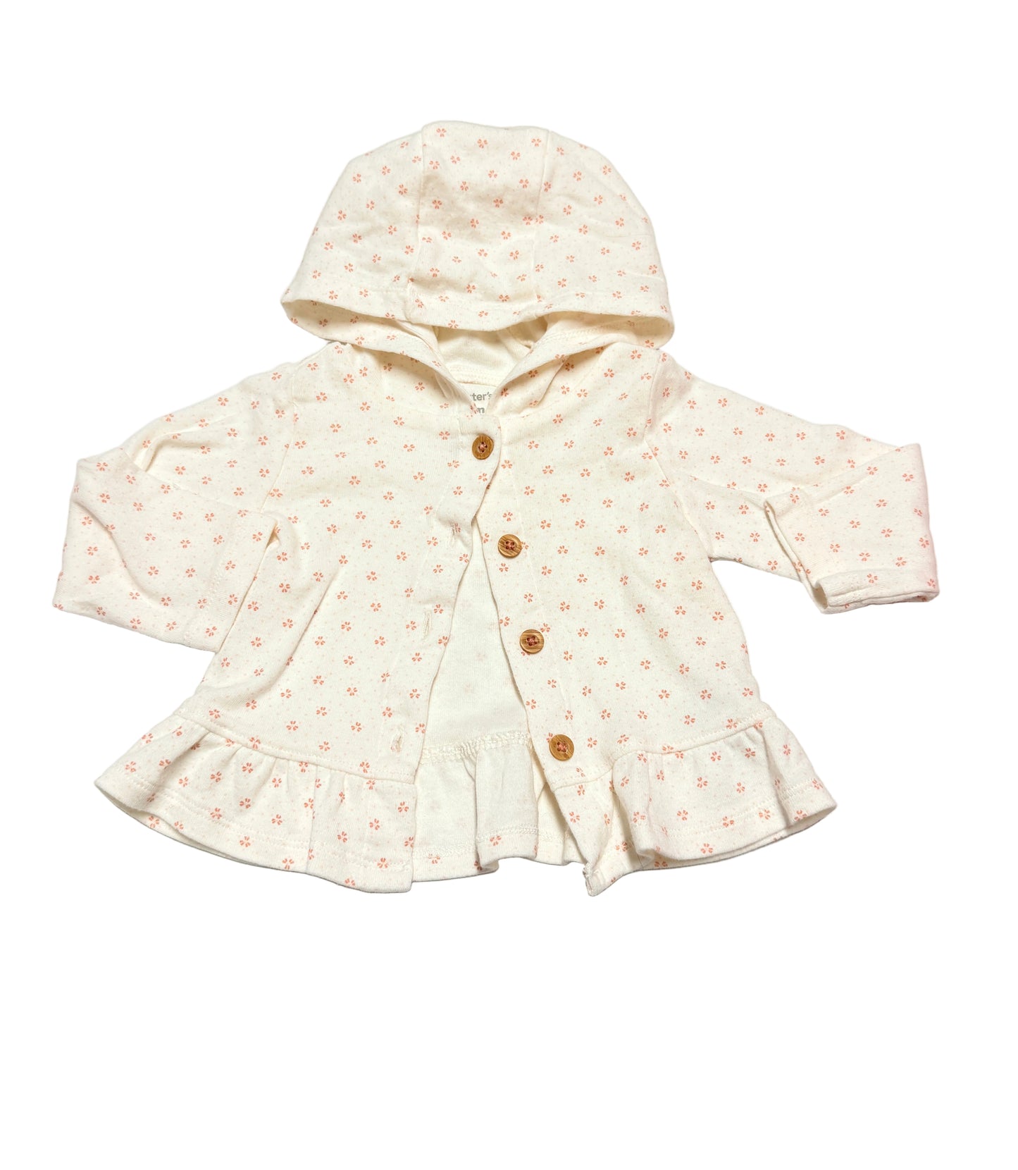 Carter’s Floral Hooded Cardigan Size 6M