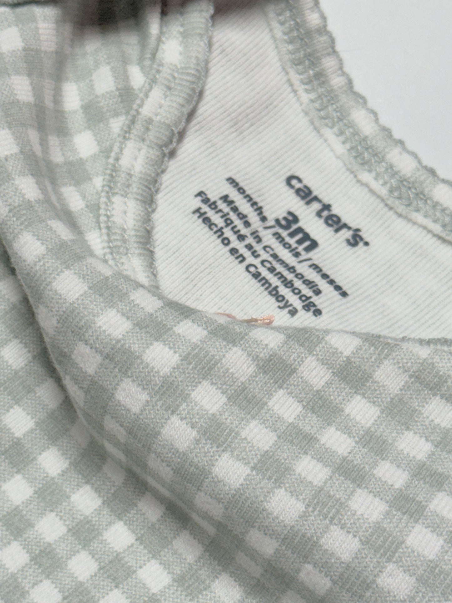 Carter’s 2-Piece Gingham Set Size 3M