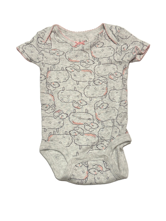 Carter’s Child of Mine Sheep Print Onesie Size 0–3M