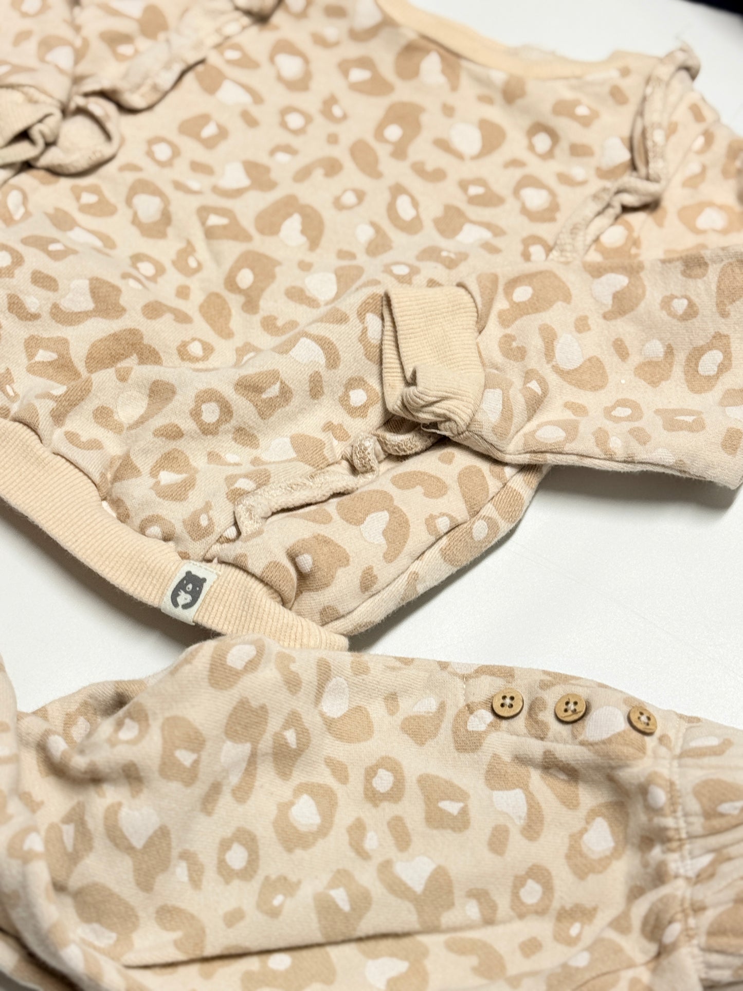 Rabbit Bear Organic Leopard Print Set 3T