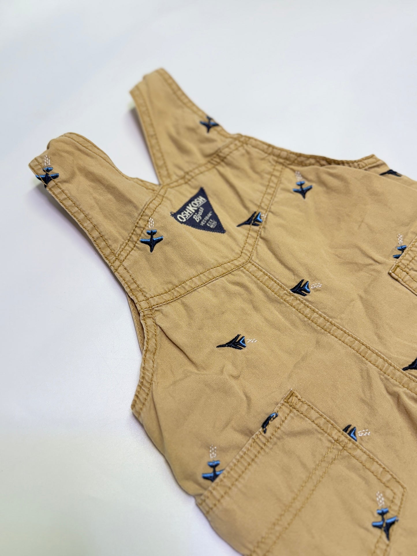 OshKosh Cotton Jet Overalls 9m