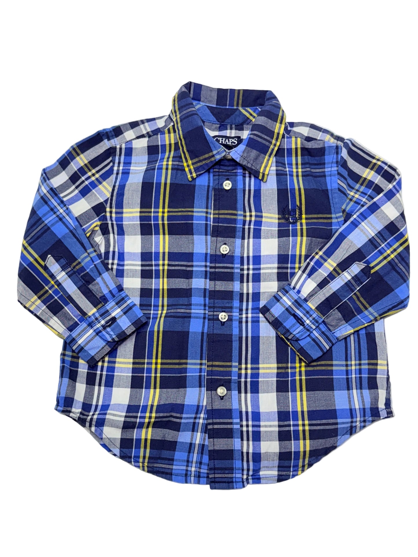 Chaps 18m Plaid Shirt Button Up