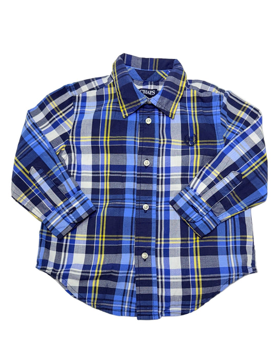 Chaps 18m Plaid Shirt Button Up