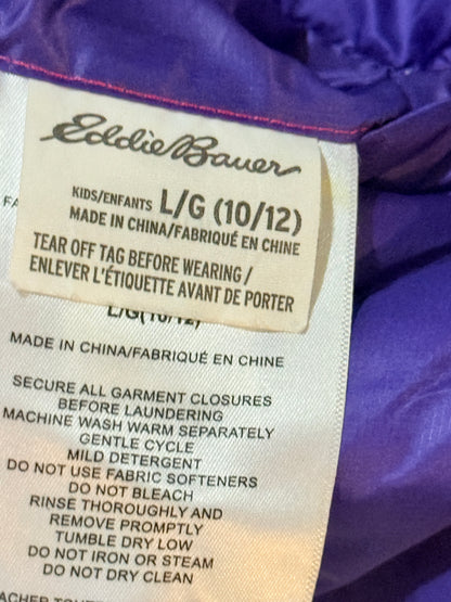 Eddie Bauer Reversible Pink Sherpa Fleece Puffer Hooded Jacket