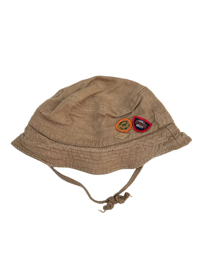 Khaki Kids Bucket Hat with Patches 6-12m