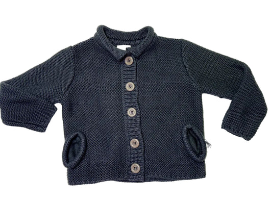 Knit Cardigan oval pockets 5/6Y