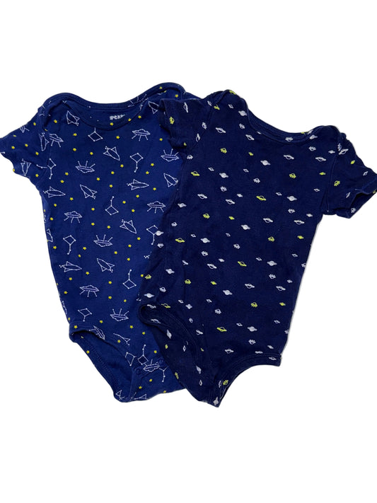Carter's & Pekkle Space set Onesie 18m