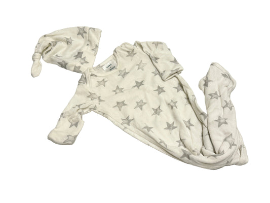 Aden and Anis 0-3m Knot Gown w Hat