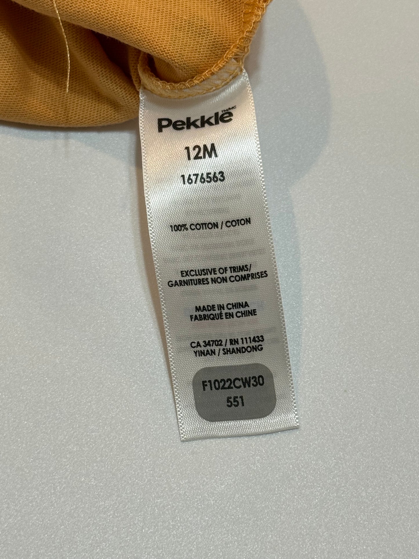 Pekkle Onesie 12m