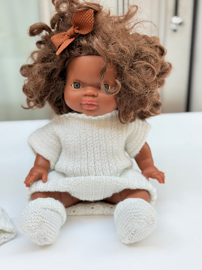 Minikane Charlie Baby Doll Curly Hair Blue Eyes